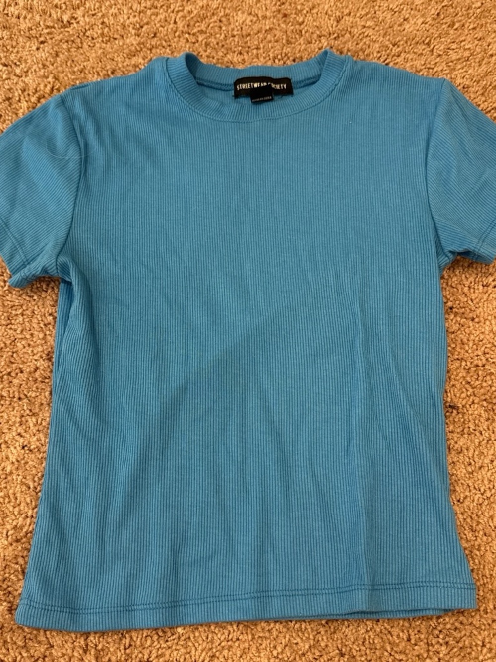 Streetwear Society Blue Ribbed Tee